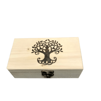FreeThinkerProject Storage Box Tree of Life Wood Storage Box Witchcraft Supplies