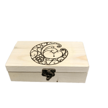 Load image into Gallery viewer, FreeThinkerProject Storage Box Moon Wood Storage Box Witchcraft Supplies
