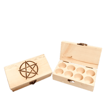 Load image into Gallery viewer, FreeThinkerProject Storage Box Pentacle Wood Storage Box Witchcraft Supplies

